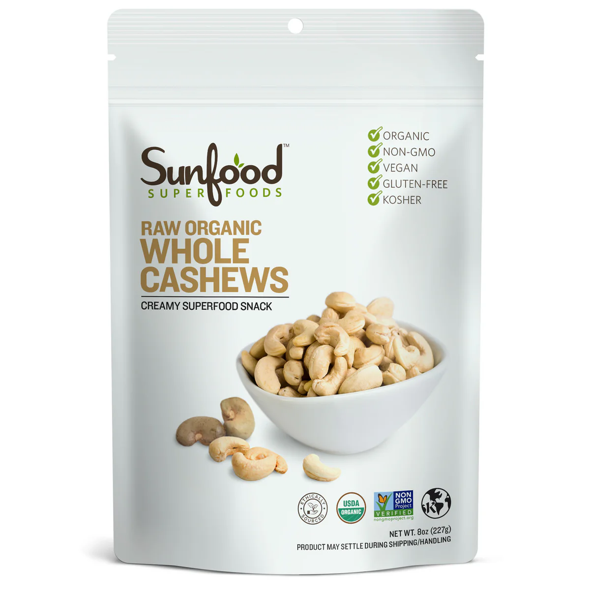 Sunfood Raw Organic Whole Cashews