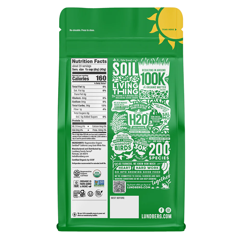 Lundberg Organic Long Grain White Rice — view 3